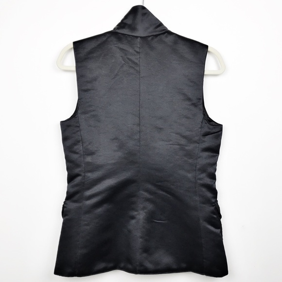 Geoffrey Beene Black Asymmetrical Zip Vest, Size S - Picture 9 of 11